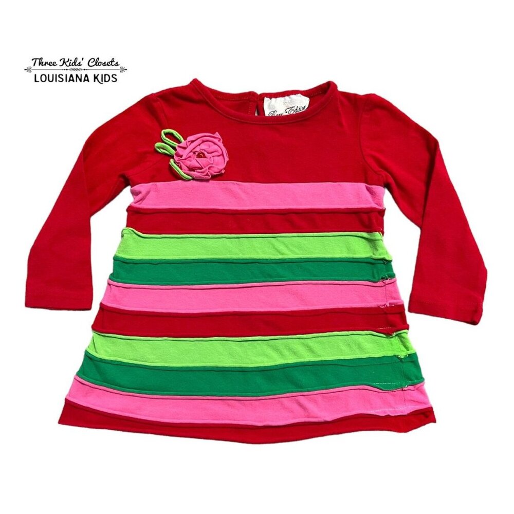 Rare Editions 18m Striped Christmas Shirt